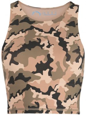 Top sportivo con stampa camouflage The Upside verde