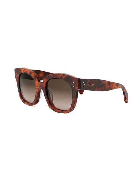 Gepunkteter sonnenbrille mit leopardenmuster Celine braun
