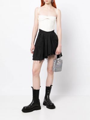 Mini sukně s oděrkami Natasha Zinko černé