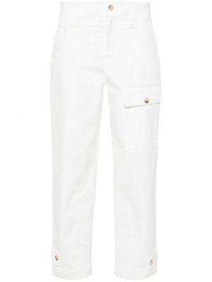 Pantalon cargo slim avec poches Pinko blanc
