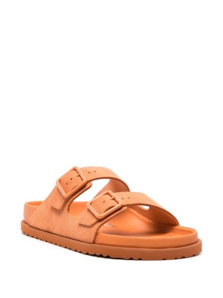 Semišové sandály Birkenstock oranžové