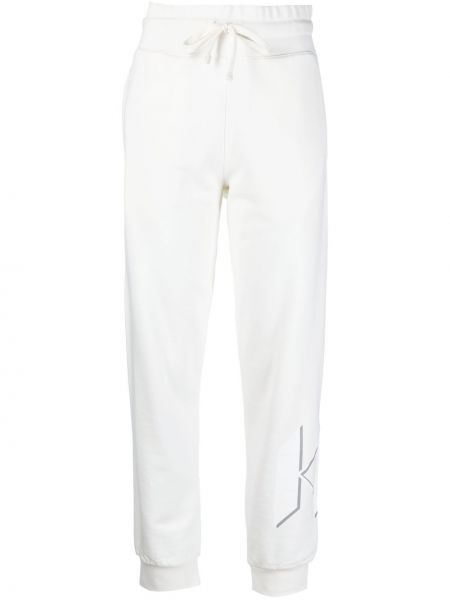 Spodnie sportowe slim fit Karl Lagerfeld białe