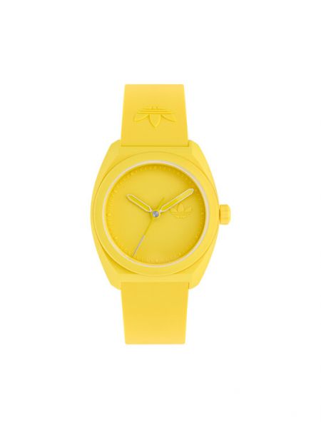 Желтые часы Adidas