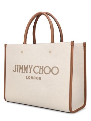 Bolso shopper de algodón Jimmy Choo