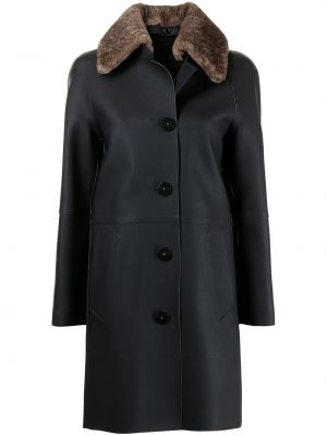 Пальто однобортное Louis Vuitton, черное