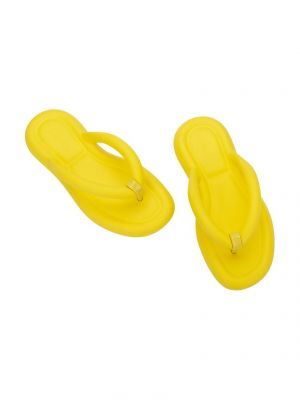 Žabky na podpatku na plochém podpatku Melissa žluté