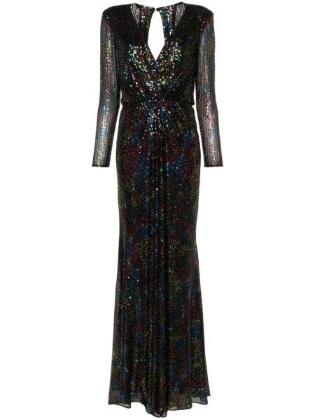 Robe de soirée à paillettes Gemy Maalouf noir