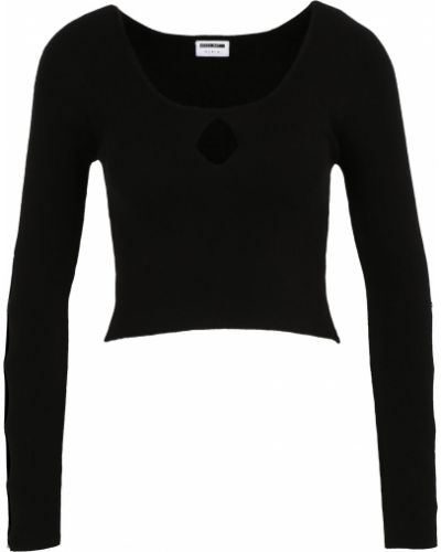 Viskózový nylonový priliehavý sveter Noisy May Petite - čierna