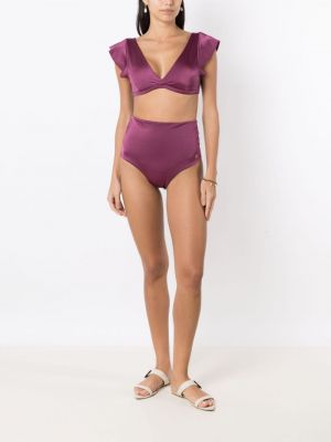 Bikini taille haute Brigitte violet