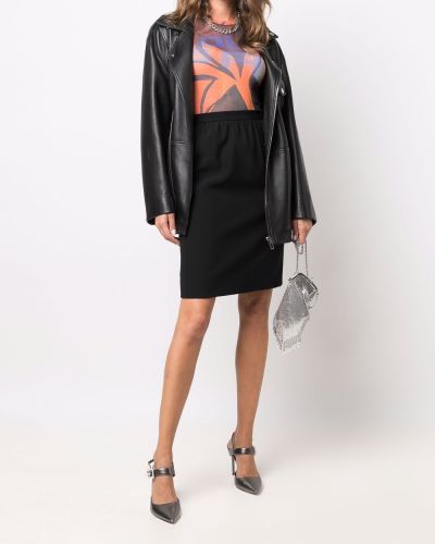 Falda de cintura alta Givenchy Pre-owned negro