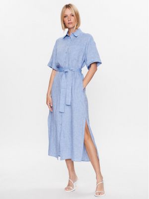 Φόρεμα σε στυλ πουκάμισο Peserico μπλε