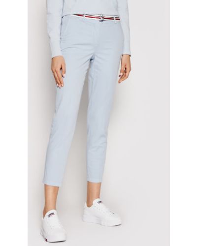 Tommy Hilfiger Chino kalhoty Co WW0WW30257 Modrá Slim Fit