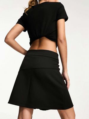 Плиссированная юбка мини Love Moschino черная