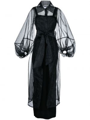 Transparente lange jacke Baruni schwarz