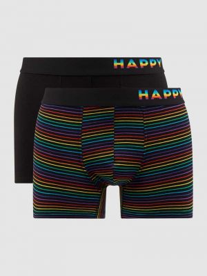 Czarne bokserki slim fit Happy Shorts