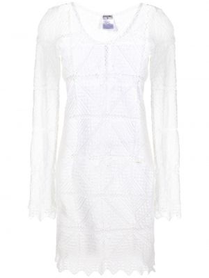 Přiléhavé šaty Chanel Pre-owned bílé