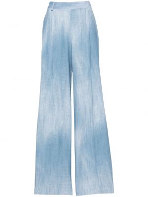 Pantalon à imprimé Ermanno Scervino bleu