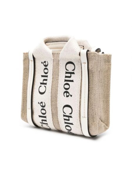 Shopper handtasche mit taschen Chloé weiß