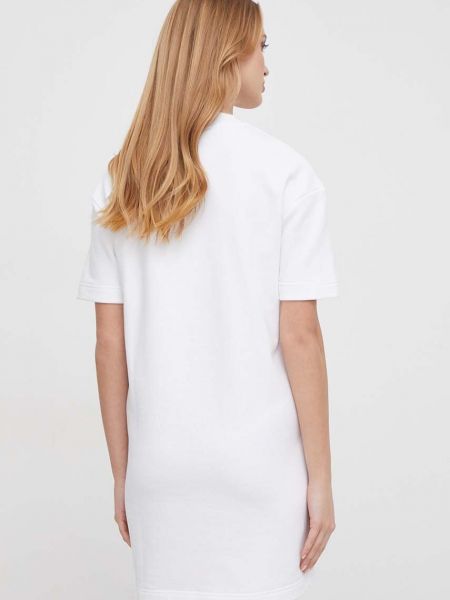 Bavlněné mini šaty Calvin Klein bílé