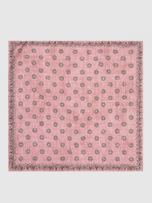 Розовый двусторонний шелковый платок Brunello Cucinelli