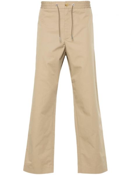 Памучни панталон Moncler бежово