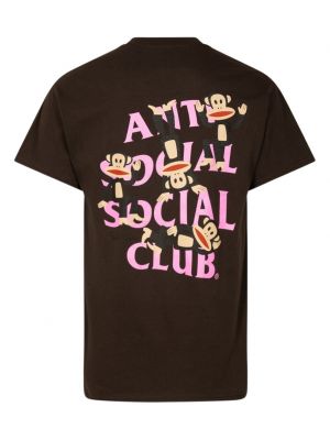 Koszulka Anti Social Social Club brązowa