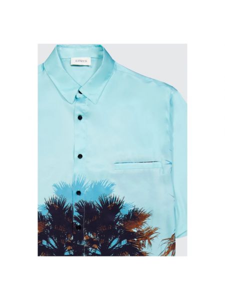 Camisa de viscosa con estampado Laneus azul