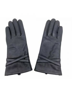 Черные утепленные перчатки Lorentino