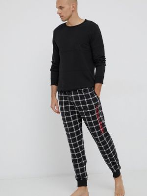Pidžama s kapuljačom Calvin Klein Underwear crna