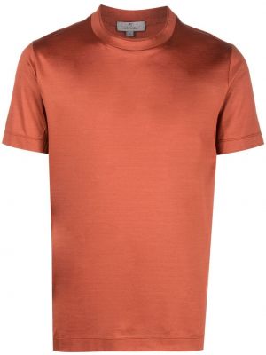 T-shirt con scollo tondo Canali arancione