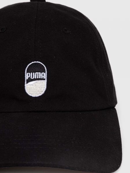 Бавовняна кепка з аплікацією Puma чорна