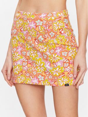 Mini suknja slim fit s cvjetnim printom Vans narančasta