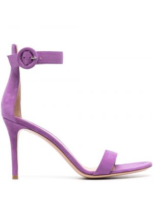 Semišové sandále Gianvito Rossi fialová