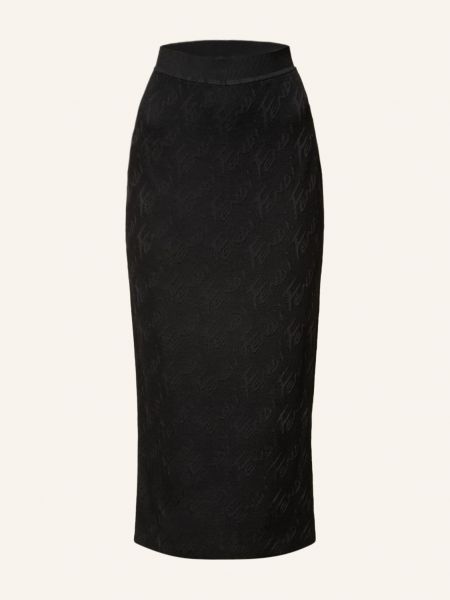 Dzianinowa spódnica ołówkowa Fendi czarna