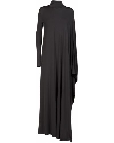 Найлонова макси рокля Balenciaga черно