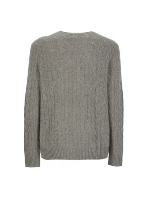 Sweter wełniany z kaszmiru Ralph Lauren szary