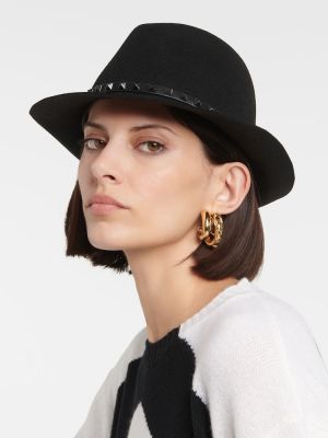 Pălărie de lână Valentino negru