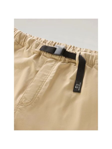 Pantalones cortos de algodón Woolrich beige