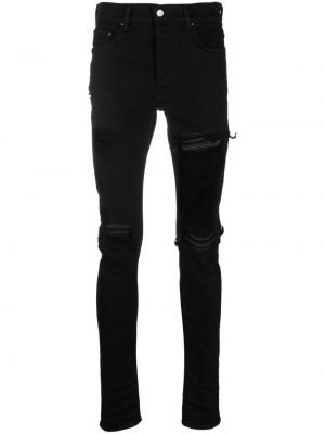 Skinny fit-jeans med sliten Amiri svart