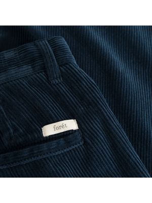 Pantalones rectos de pana de algodón Forét azul