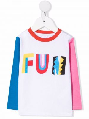 Trykt bomull t-skjorte for jenter Stella Mccartney Kids hvit