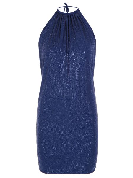 Вечернее платье с вырезом на спине Alexandre Vauthier синее