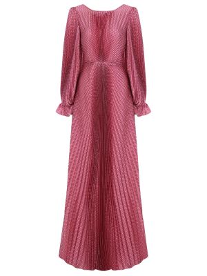 Розовое шелковое вечернее платье Luisa Beccaria