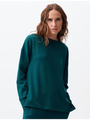 Oversize džemperis bez kapuces ar garām piedurknēm Jimmy Key zaļš