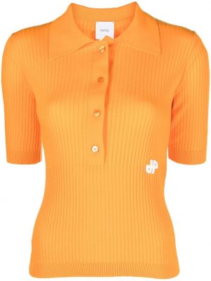 Megztas polo marškinėliai Patou oranžinė