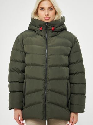 Zimní kabát s kapucí River Club khaki