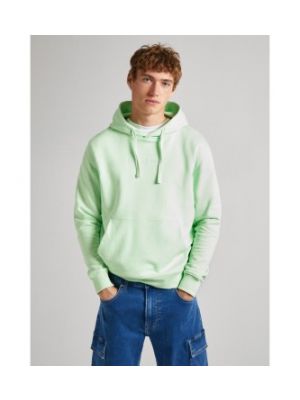 Hoodie en coton Pepe Jeans vert