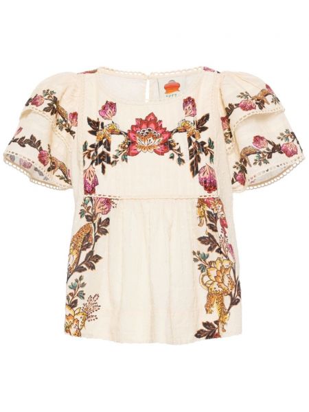 Памучна блуза на цветя с принт Farm Rio