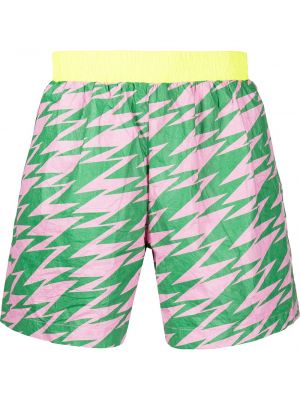 Pantalones cortos deportivos con estampado Walter Van Beirendonck verde