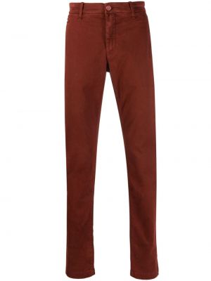 Βαμβακερό παντελόνι chino σε στενή γραμμή Jacob Cohën κόκκινο